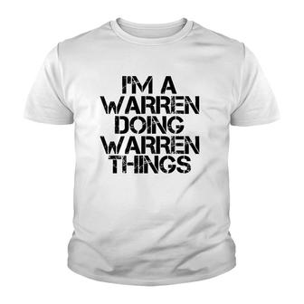 Warren Funny Surname Family Tree Birthday Reunion Gift Idea Youth T-shirt | Mazezy