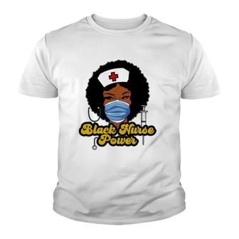 Women Black Nurse Power - Black History Youth T-shirt - Thegiftio UK