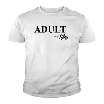 Womens Adult-Ish Dark V-Neck Youth T-shirt | Mazezy