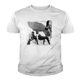 Womens Assyrian Winged Bull Lamassu Iraq Iran Souvenir Youth T-shirt | Mazezy
