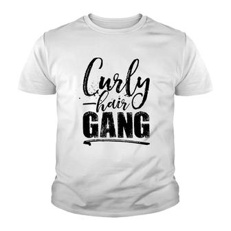 Womens Curly Hair Gang Tee - Curly Hair Ts For Women Youth T-shirt | Mazezy