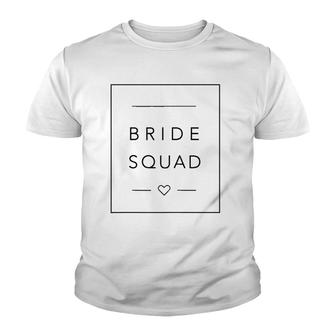 Womens Fun Bridal Party Bridesmaid , Team Bride Squad Youth T-shirt | Mazezy