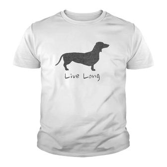 Womens Funny Dog Lover Dachshund Doxie Dogs Distressed Design Gift Youth T-shirt | Mazezy