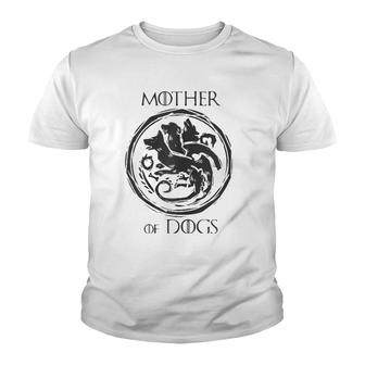 Womens Mother Of Dogs Dragon Dogmum Love Funny T Youth T-shirt | Mazezy