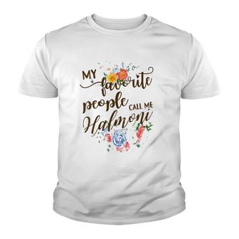 Womens My Favorite People Call Me Halmoni Korean Grandma Mother Youth T-shirt | Mazezy