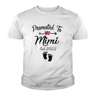 Womens Promoted To Mimi 2022 First Time Mother New Mom To Be Youth T-shirt | Mazezy