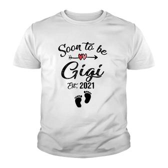 Womens Soon To Be Gigi 2021 Mother's Day For Mom Pregnancy Youth T-shirt | Mazezy