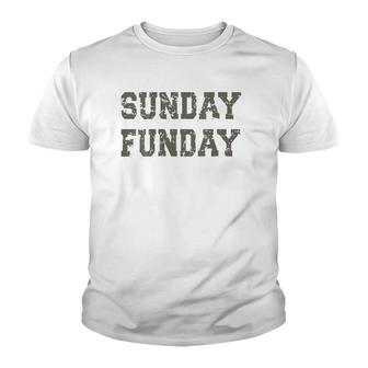 Womens Sunday Funday Design Sunday Funday Football Game Day Youth T-shirt | Mazezy