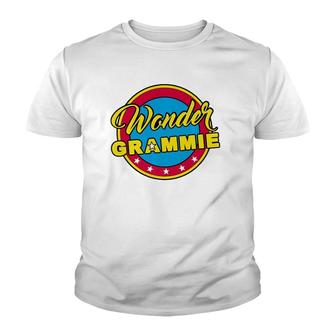 Wonder Grammie Superhero Woman Gift Mom Grandma Youth T-shirt | Mazezy