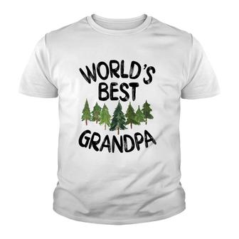World's Best Grandpa Cute Outdoorsman Father's Day Youth T-shirt | Mazezy UK