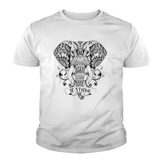 Yoga Mandala Elephant Ganesha Tribal Ornaments Chakra Youth T-shirt - Thegiftio UK
