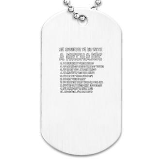 10 Reason To Be A Mechanic Engineer Dog Tag | Mazezy