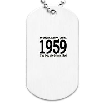 1959 The Day The Music Died Cotton Dog Tag | Mazezy