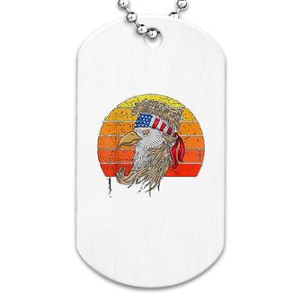 4th Of July Bald Eagle With Mullet American Usa Flag Dog Tag | Mazezy DE