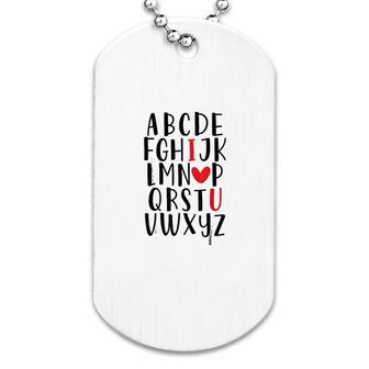 Abc Alphabet I Love You Dog Tag | Mazezy