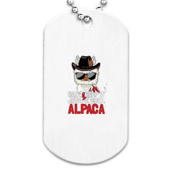 Alpaca Just Cool Dog Tag | Mazezy