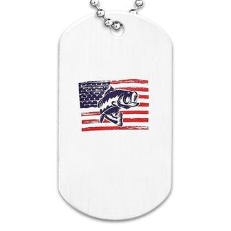 America Flag Fishing Dog Tag | Mazezy