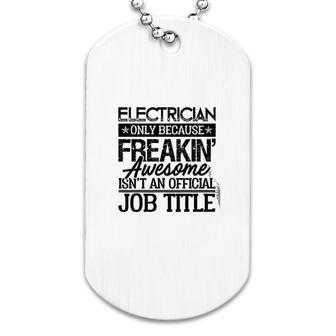 Are Blue Electrician Job Dog Tag | Mazezy