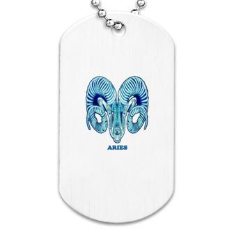 Aries Astrology Zodiac Sign Horoscope Dog Tag | Mazezy