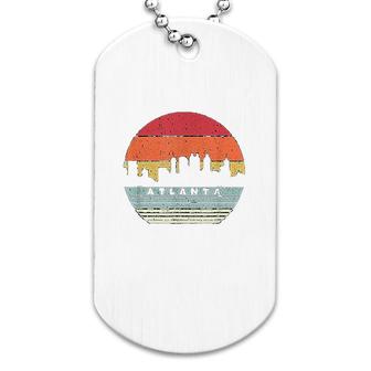 Atlanta Retro Style Usa Skyline Dog Tag | Mazezy