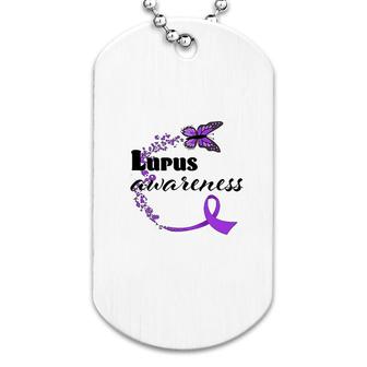 Awareness Butterfly Ribbon Dog Tag | Mazezy