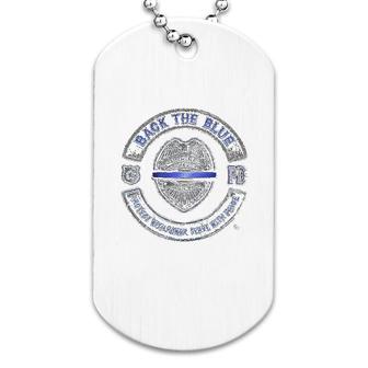Back The Blue Law Enforce Dog Tag | Mazezy