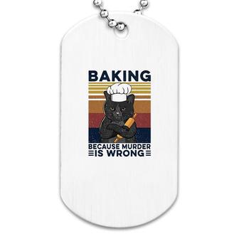 Baking Black Cat Dog Tag | Mazezy