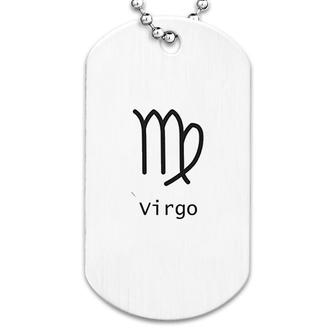 Basic Virgo Symbol Dog Tag | Mazezy