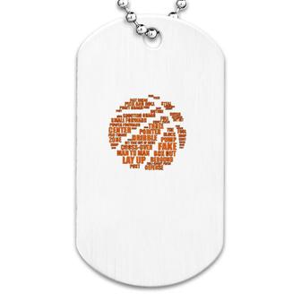 Basketball Terms Motivational Word Cloud Dog Tag | Mazezy