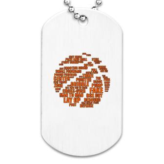 Basketball Terms Motivational Word Cloud Dog Tag | Mazezy