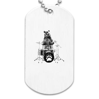 Bear Drummer Dog Tag | Mazezy