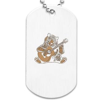 Bear Playing Guitar Dog Tag | Mazezy