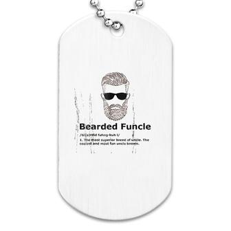 Bearded Funcle Funny Uncle Definition Dog Tag | Mazezy AU
