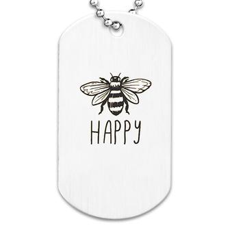 Bee Happy Dog Tag | Mazezy