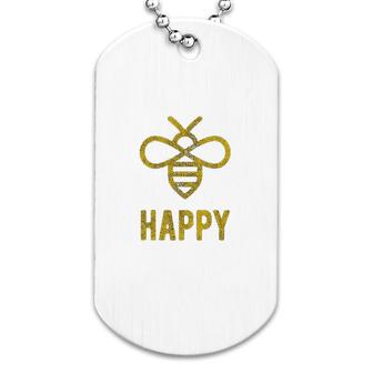 Bee Happy Dog Tag | Mazezy