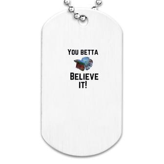Betta Fish Design Fish Lovers Funny Dog Tag | Mazezy