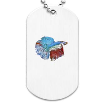 Betta Fish Graphic Colorful Dog Tag | Mazezy