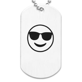 Bgosh Smiling Face Sun Glasses Dog Tag | Mazezy