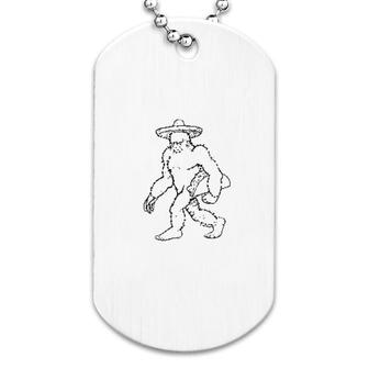 Bigfoot Carrying Taco Dog Tag | Mazezy