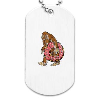 Bigfoot Donut Funny Dog Tag | Mazezy