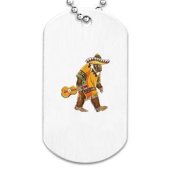 Bigfoot El Squatcho Sasquatch Cinco De Mayo Mexican Dog Tag | Mazezy