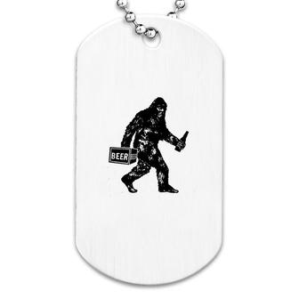 Bigfoot Funny Beer Dog Tag | Mazezy