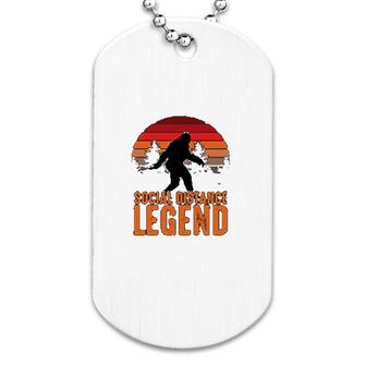 Bigfoot Social Distance Legend Dog Tag | Mazezy