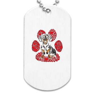 Black Dachshund Valentines Day Dog Tag | Mazezy