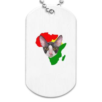 Black History Month African Map Cornish Rex Gift For Pet Lovers Proud Black Dog Tag | Mazezy