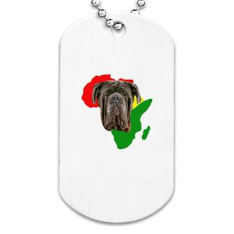 Black History Month African Map Mastiff Gift For Pet Lovers Proud Black Dog Tag | Mazezy