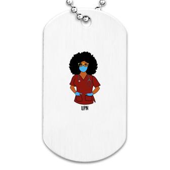 Black History Month Proud Lpn Awesome Nursing Job Title Dog Tag | Mazezy