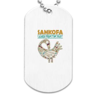 Black History Sankofa African Bird Learn From The Past Dog Tag | Mazezy