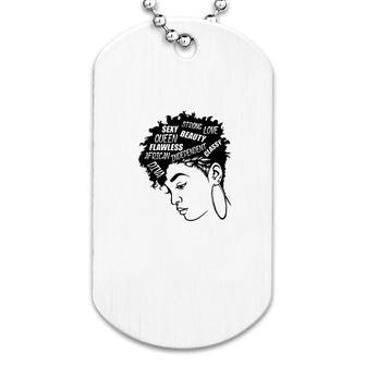 Black History Strong Black Woman Dog Tag | Mazezy