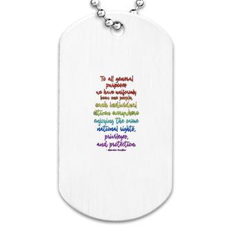 Black Pride Equality Quote Dog Tag | Mazezy